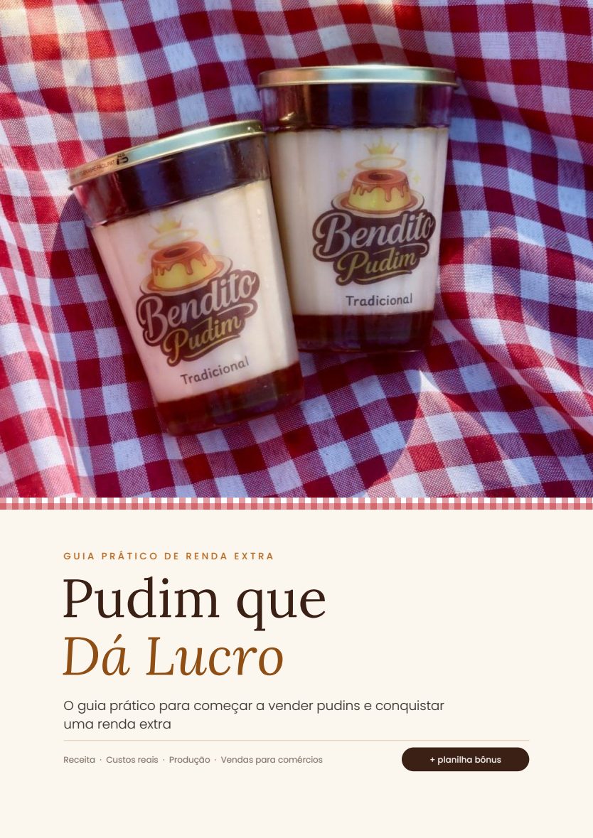 Capa do e-book Pudim que Dá Lucro